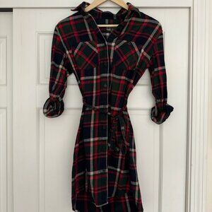 XS Plaid United by Blue Flannel Dress
